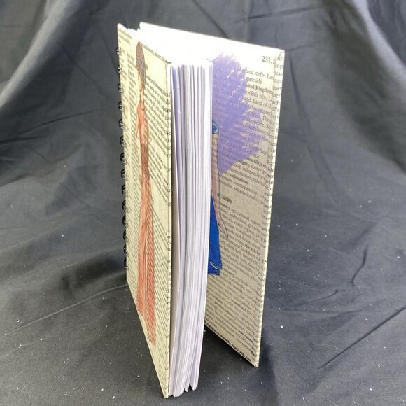 Journal Unique Women/Teens Fashion/Style Design Handmade Upcycle Spiral Notebook - Picture 6 of 6